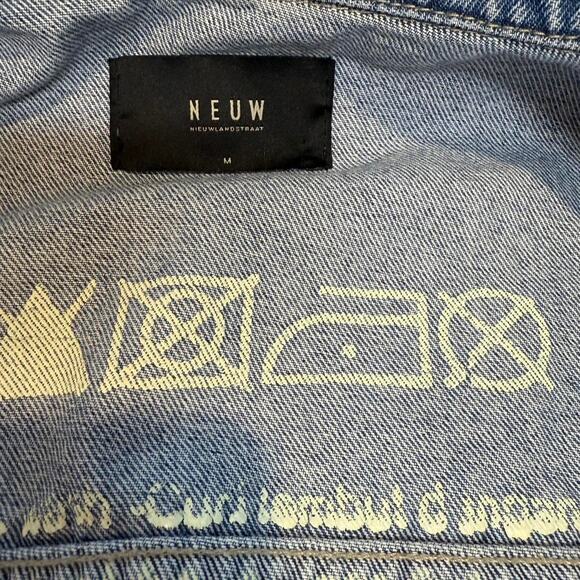 Neuw Denim Jacket Medium Wash Classic Fit Men's M 90s  Streetwear Vibes - Picture 3 of 6